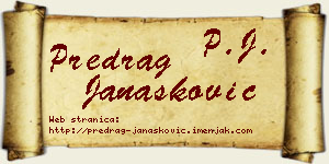 Predrag Janašković vizit kartica